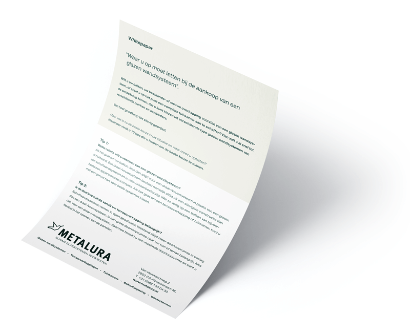 10 tips bij de aankoop van een glazen wandsysteem