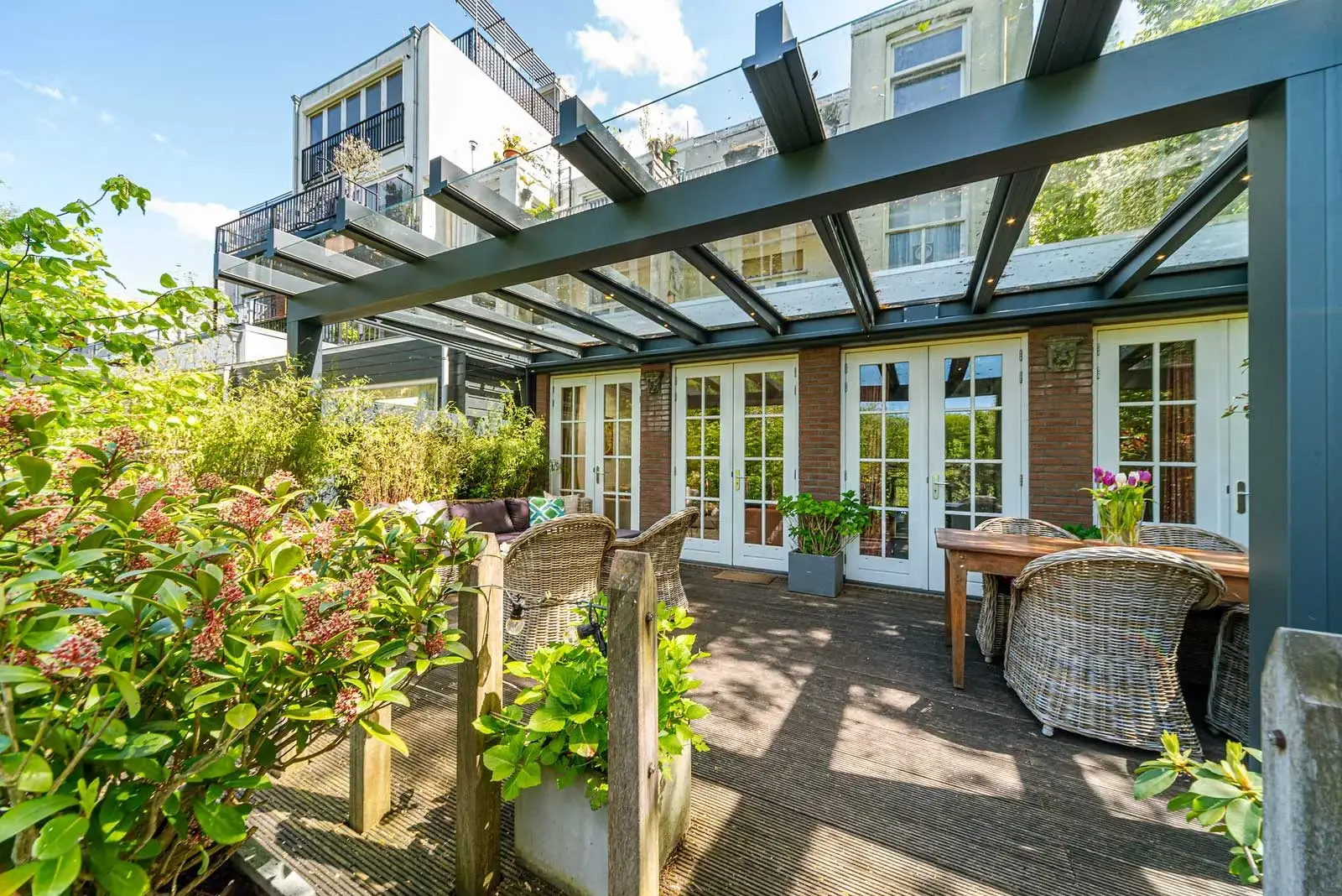 terrasoverkapping van glas