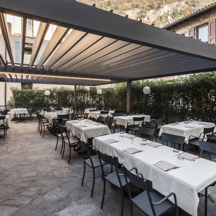 Lamellendak terrasoverkapping horeca