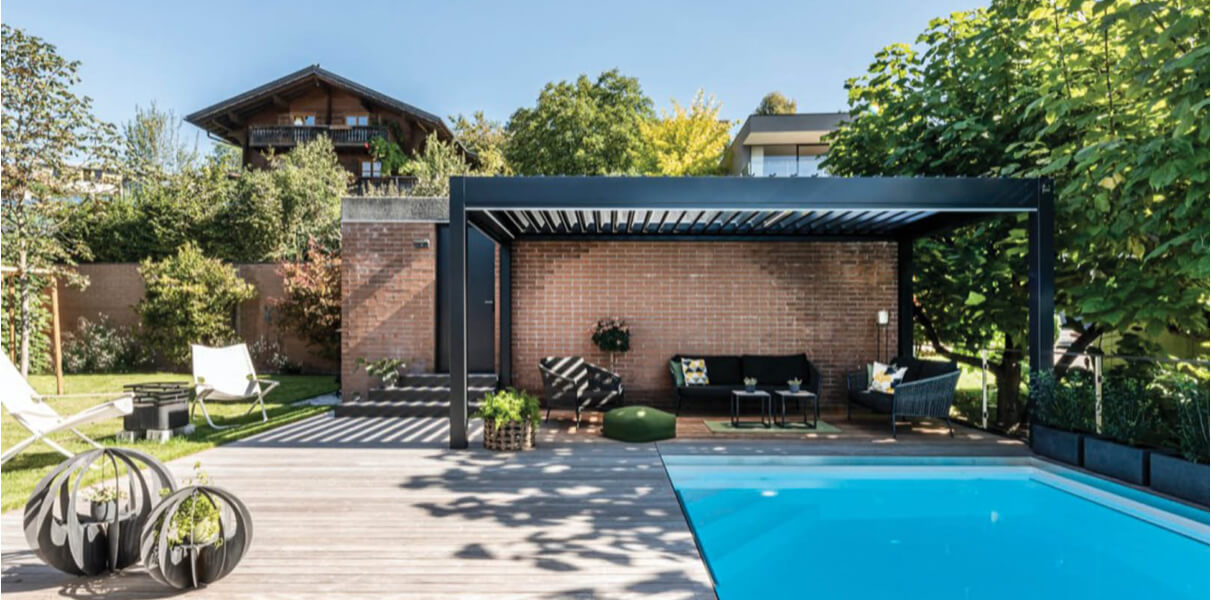 Tuinkamer Moveo Supreme aluminium staanders metalura